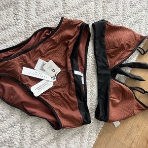 Sanctuary Rust and Black Swimwear